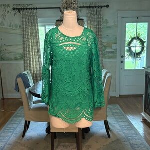 Green Lace Women's Top